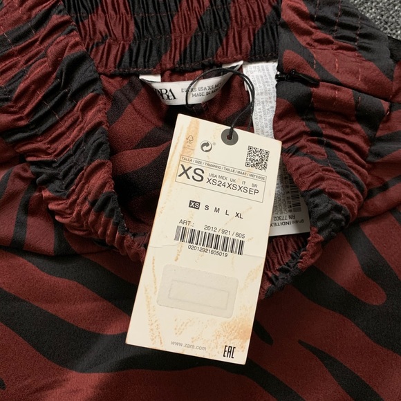 Zara Zebra Printed Midi Skirt XS - Picture 3 of 4
